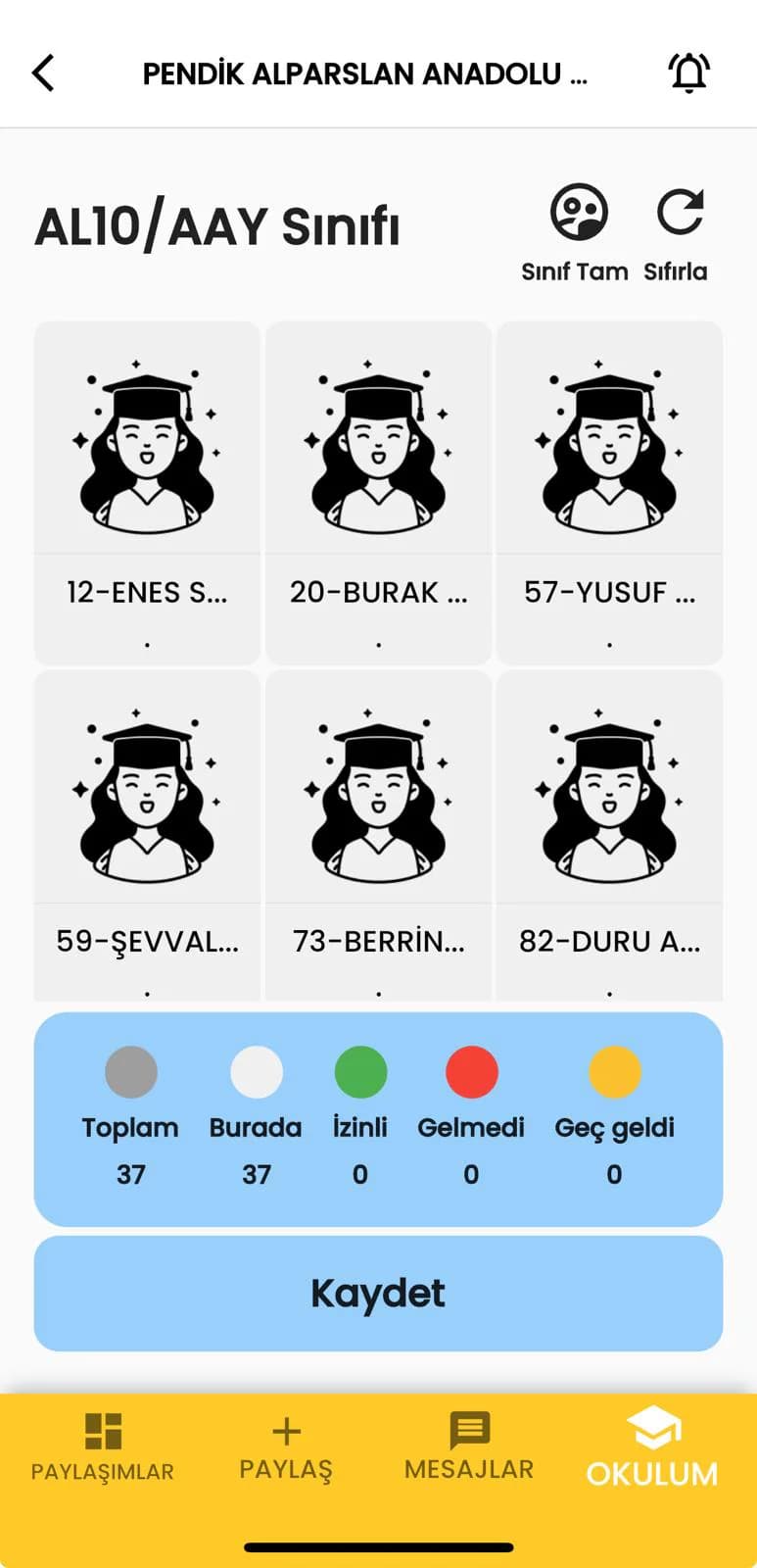 Hadi Okulum uygulama ekranı